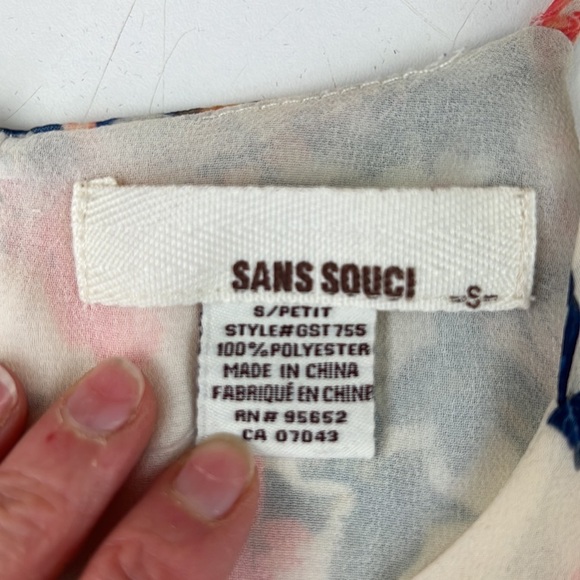 Sans Souci Floral Spaghetti Strap  Tank Top - Picture 2 of 8